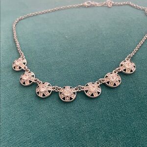 Elegant Silver Necklace with Intricate Design